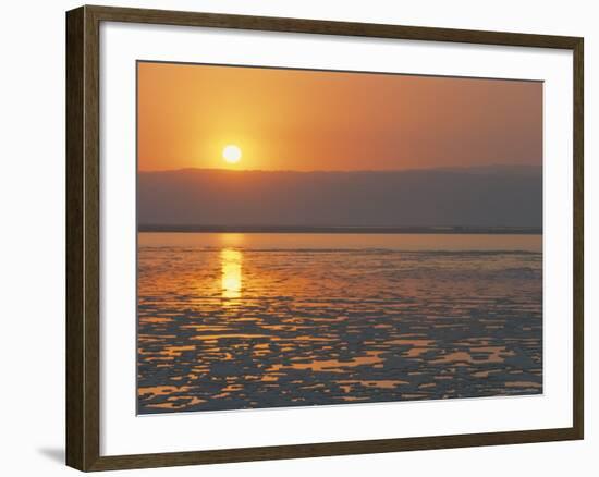 Sunset on the Dead Sea, Jordan, Middle East-Alison Wright-Framed Photographic Print