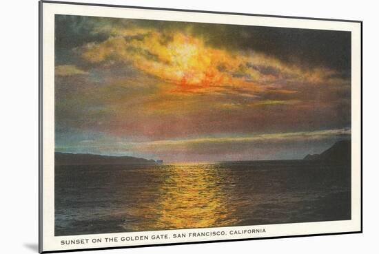 Sunset on the Golden Gate, San Francisco, California-null-Mounted Art Print
