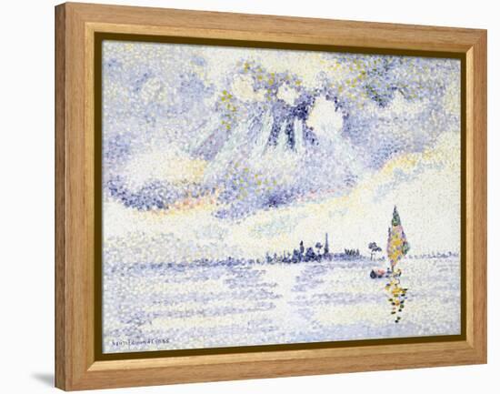 Sunset on the Lagoon, Venice, C.1903-04 (Oil on Canvas)-Henri-Edmond Cross-Framed Premier Image Canvas