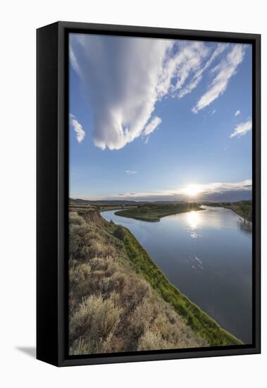 Sunset on the Missouri River, Judith Landing, Upper Missouri River Breaks National Monument, MT-Alan Majchrowicz-Framed Premier Image Canvas