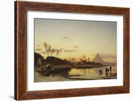 Sunset on the Nile, Cairo-Hermann Corrodi-Framed Giclee Print