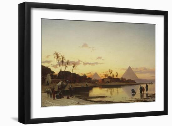 Sunset on the Nile, Cairo-Hermann Corrodi-Framed Giclee Print