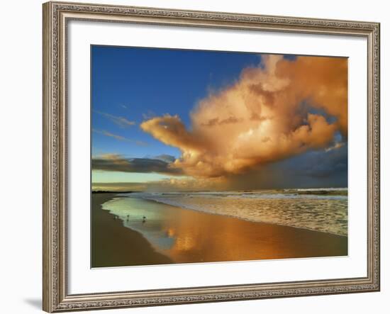 Sunset on the ocean, New South Wales, Australia-Frank Krahmer-Framed Giclee Print