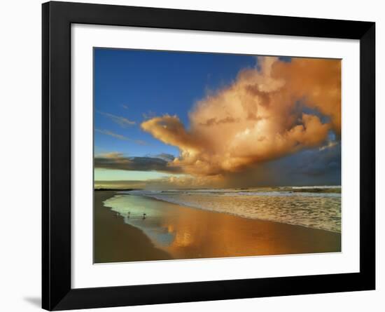 Sunset on the ocean, New South Wales, Australia-Frank Krahmer-Framed Giclee Print