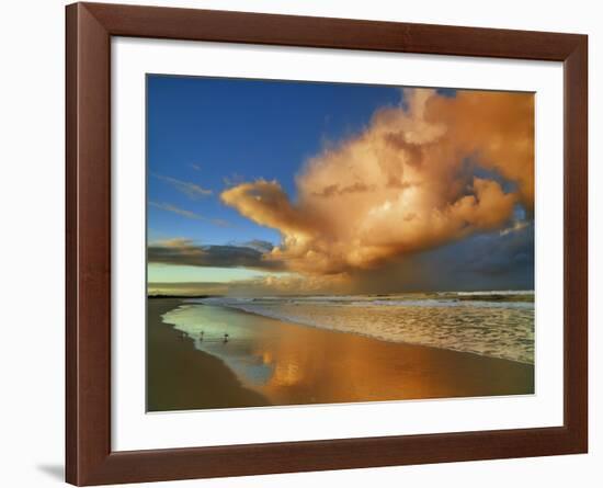 Sunset on the ocean, New South Wales, Australia-Frank Krahmer-Framed Giclee Print