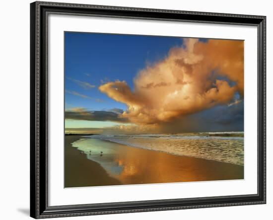 Sunset on the ocean, New South Wales, Australia-Frank Krahmer-Framed Giclee Print