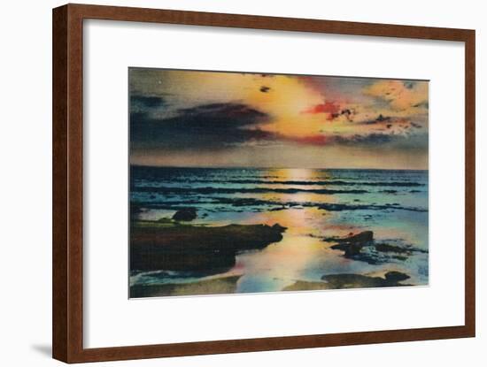 'Sunset on the Pacific. La Jolla, California', c1941-Unknown-Framed Giclee Print