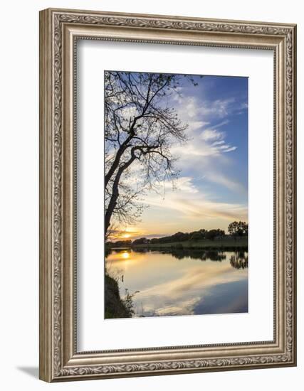 Sunset on the Pedernales River, Lbj State Park, Stonewall, Texas, Usa-Chuck Haney-Framed Photographic Print