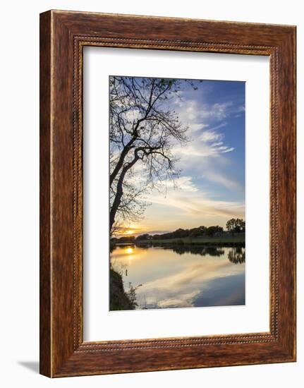 Sunset on the Pedernales River, Lbj State Park, Stonewall, Texas, Usa-Chuck Haney-Framed Photographic Print