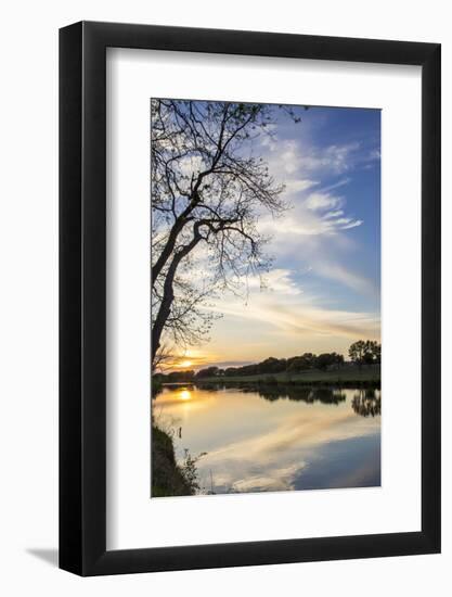 Sunset on the Pedernales River, Lbj State Park, Stonewall, Texas, Usa-Chuck Haney-Framed Photographic Print