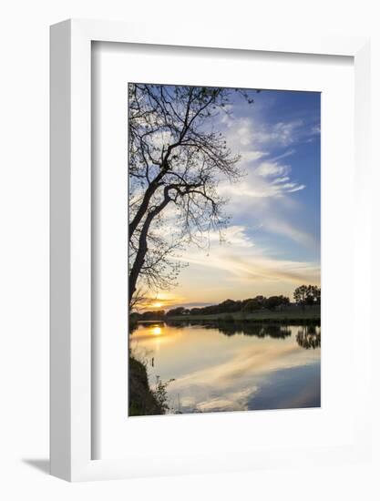 Sunset on the Pedernales River, Lbj State Park, Stonewall, Texas, Usa-Chuck Haney-Framed Photographic Print