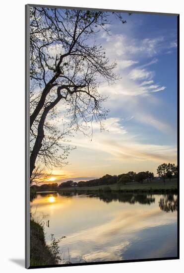 Sunset on the Pedernales River, Lbj State Park, Stonewall, Texas, Usa-Chuck Haney-Mounted Photographic Print