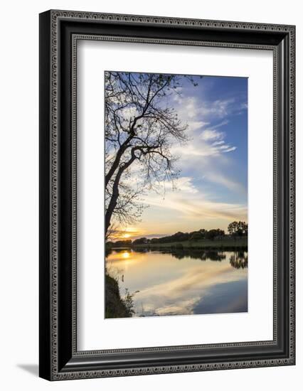 Sunset on the Pedernales River, Lbj State Park, Stonewall, Texas, Usa-Chuck Haney-Framed Photographic Print