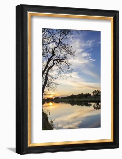 Sunset on the Pedernales River, Lbj State Park, Stonewall, Texas, Usa-Chuck Haney-Framed Photographic Print