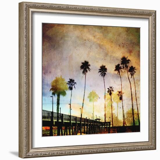 Sunset on the Pier A-GI ArtLab-Framed Giclee Print