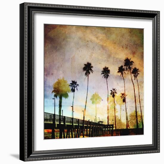 Sunset on the Pier A-GI ArtLab-Framed Giclee Print