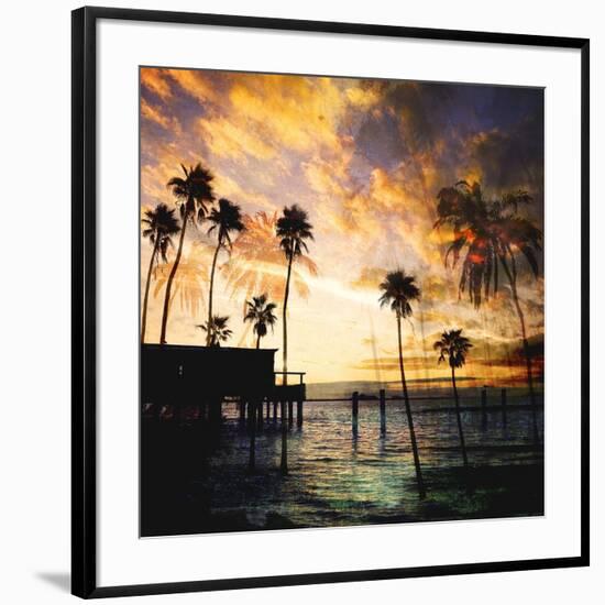 Sunset on the Pier B-GI ArtLab-Framed Premium Giclee Print