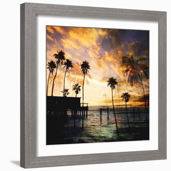 Sunset on the Pier B-GI ArtLab-Framed Giclee Print