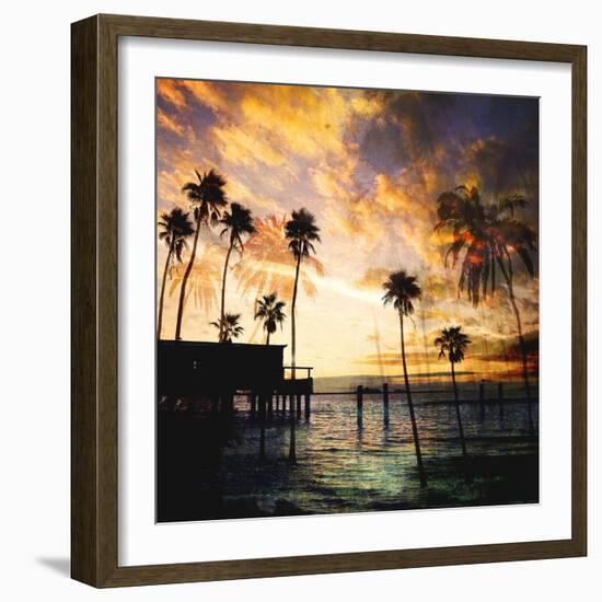 Sunset on the Pier B-GI ArtLab-Framed Giclee Print