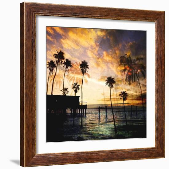 Sunset on the Pier B-GI ArtLab-Framed Giclee Print