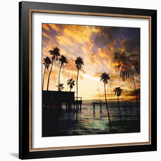 Sunset on the Pier B-GI ArtLab-Framed Giclee Print