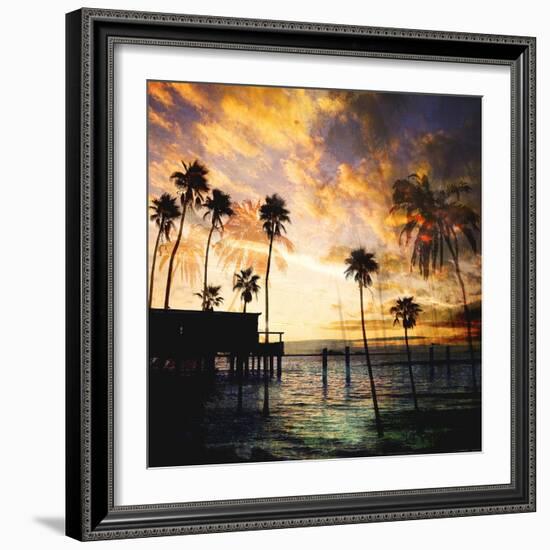 Sunset on the Pier B-GI ArtLab-Framed Giclee Print