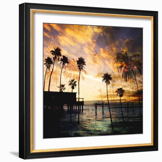 Sunset on the Pier B-GI ArtLab-Framed Giclee Print