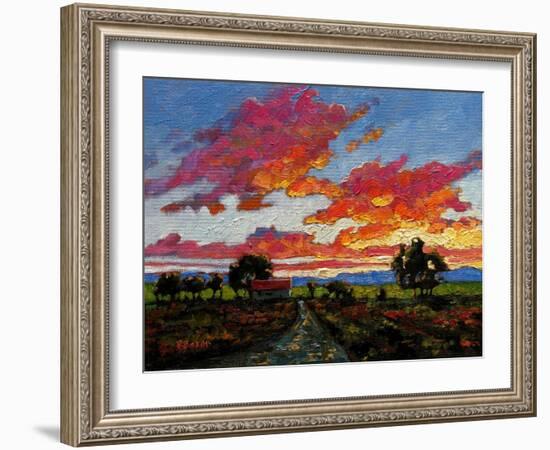 Sunset on the Plains-Patty Baker-Framed Art Print
