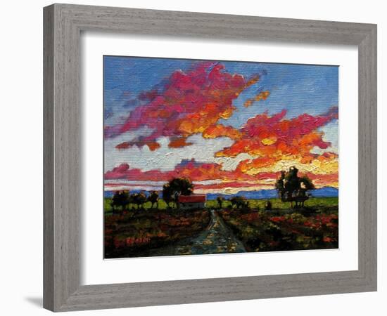 Sunset on the Plains-Patty Baker-Framed Art Print