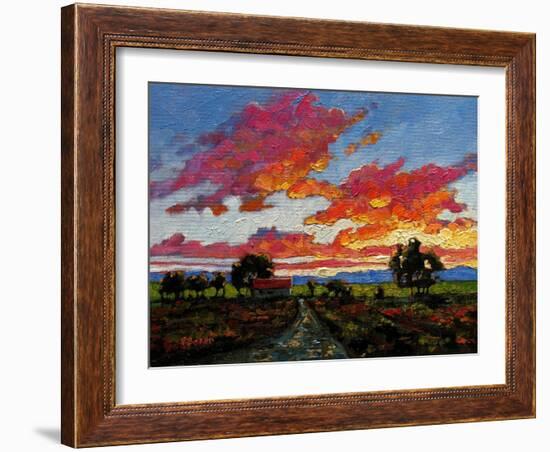 Sunset on the Plains-Patty Baker-Framed Art Print