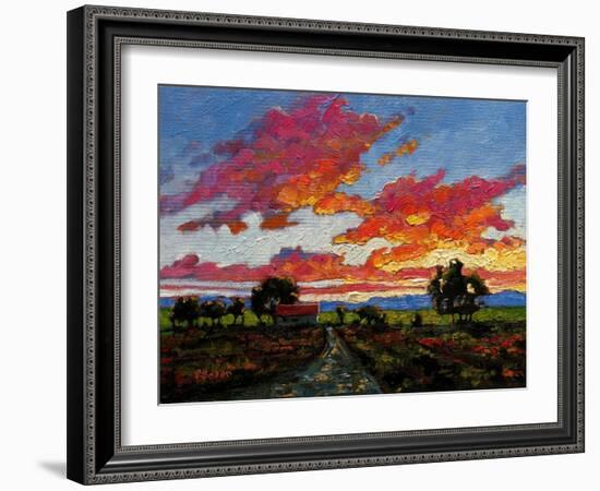 Sunset on the Plains-Patty Baker-Framed Art Print