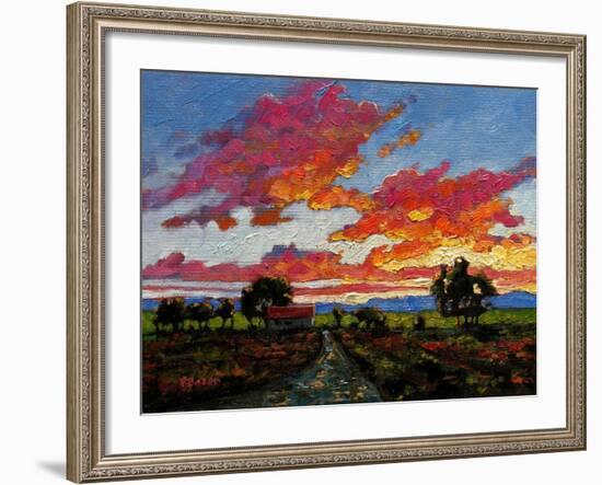 Sunset on the Plains-Patty Baker-Framed Art Print