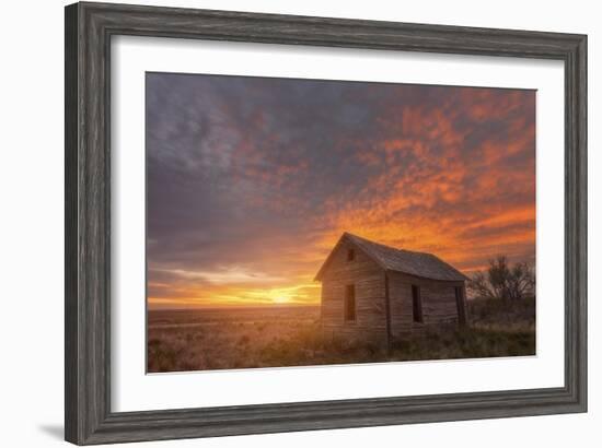 Sunset on the Prairie-Darren White Photography-Framed Giclee Print