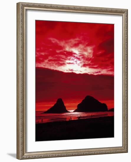 Sunset on the Rocky Oregon Coast-Carol Highsmith-Framed Photo