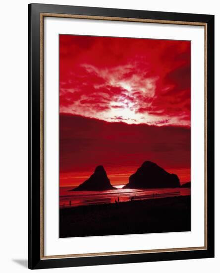 Sunset on the Rocky Oregon Coast-Carol Highsmith-Framed Photo