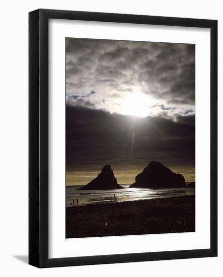 Sunset on the Rocky Oregon Coast-Carol Highsmith-Framed Photo