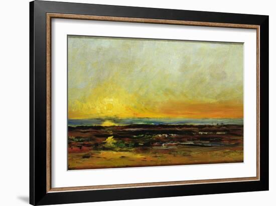 Sunset on the Sea Coast-Charles Francois Daubigny-Framed Giclee Print