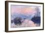 Sunset on the Seine at Lavacourt, Winter Effect-Claude Monet-Framed Giclee Print