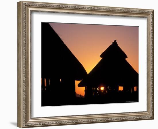 Sunset on Traditional Konso Huts, Omo River Region, Ethiopia-Janis Miglavs-Framed Photographic Print