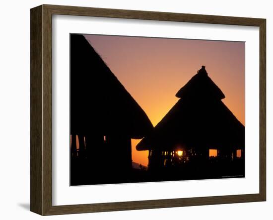 Sunset on Traditional Konso Huts, Omo River Region, Ethiopia-Janis Miglavs-Framed Photographic Print