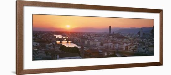 Sunset over a City, Florence, Tuscany, Italy-null-Framed Photographic Print