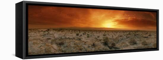 Sunset over a Desert, Palm Springs, California, USA-null-Framed Premier Image Canvas