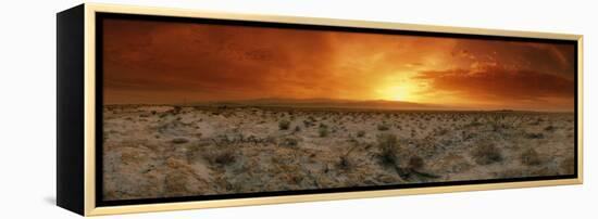 Sunset over a Desert, Palm Springs, California, USA-null-Framed Premier Image Canvas