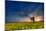 Sunset over a Field of Rapeseed, Near Risley in Derbyshire England UK-Tracey Whitefoot-Mounted Photographic Print