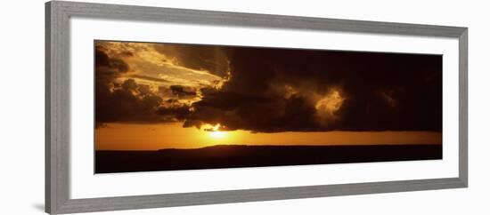 Sunset over a Landscape, Masai Mara National Reserve, Kenya-null-Framed Photographic Print