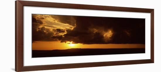 Sunset over a Landscape, Masai Mara National Reserve, Kenya-null-Framed Photographic Print