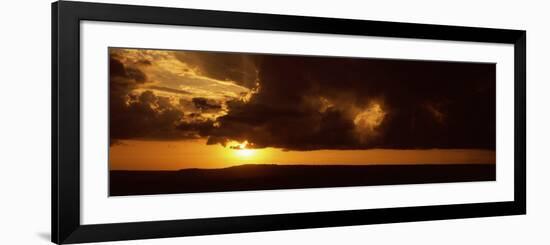 Sunset over a Landscape, Masai Mara National Reserve, Kenya-null-Framed Photographic Print