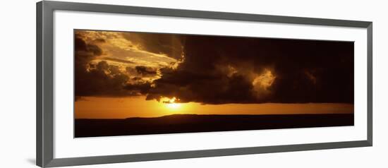 Sunset over a Landscape, Masai Mara National Reserve, Kenya-null-Framed Photographic Print