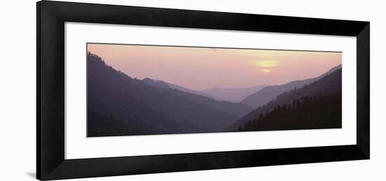 Sunset Over a Mountain, Smoky Mountain National Park, Tennessee, North Carolina USA-null-Framed Photographic Print