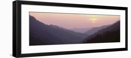 Sunset Over a Mountain, Smoky Mountain National Park, Tennessee, North Carolina USA-null-Framed Photographic Print